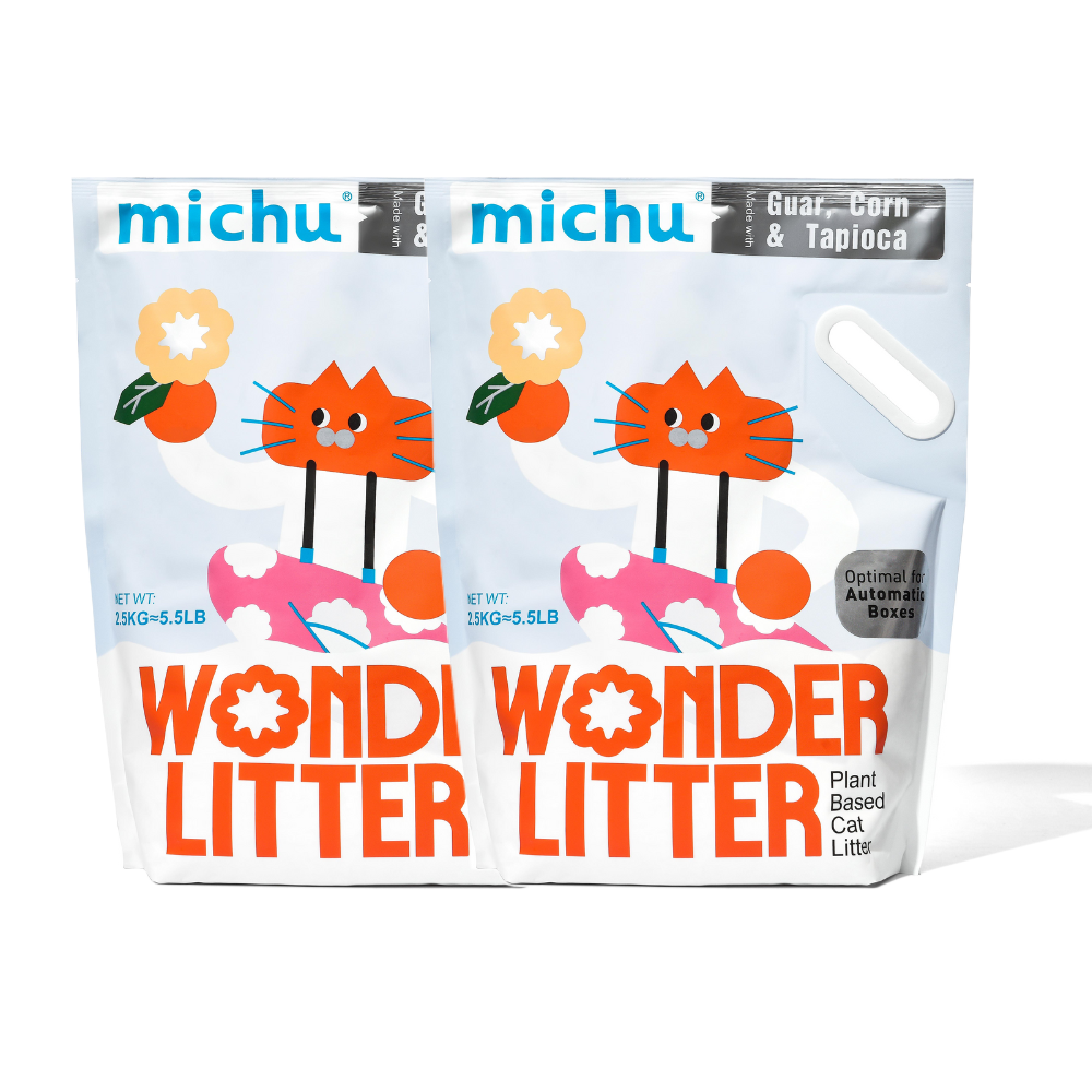 Michu Wonder Litter - Plant-Based & Automatic-Box Friendly 5.5lb/88oz