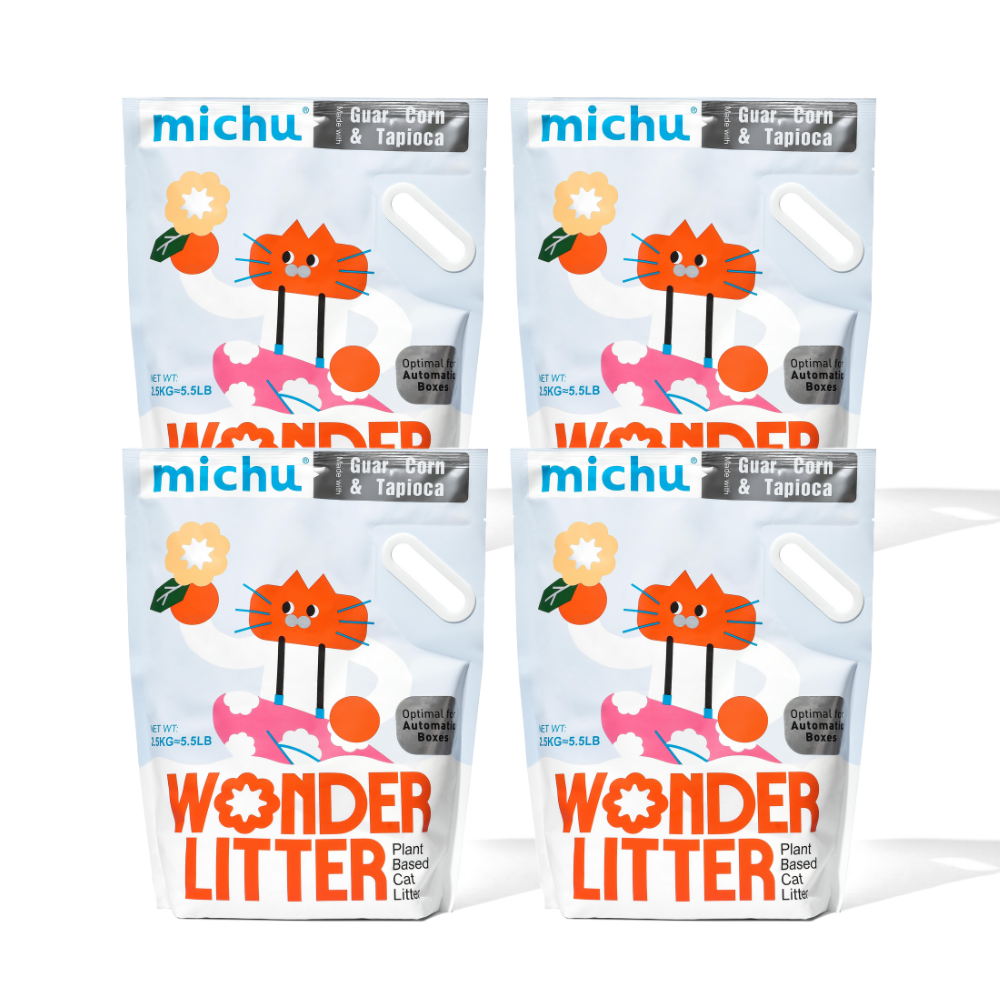 Michu Wonder Litter - Plant-Based & Automatic-Box Friendly 5.5lb/88oz