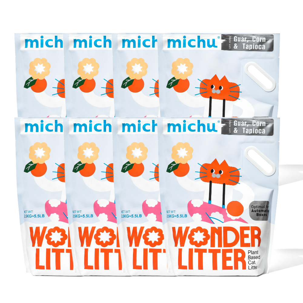 Michu Wonder Litter - Plant-Based & Automatic-Box Friendly 5.5lb/88oz