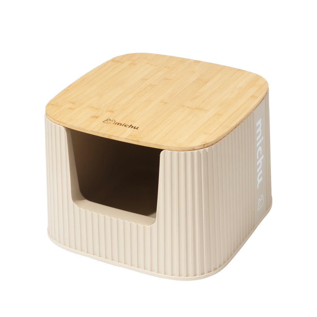 Michu XXL Deluxe Cat Litter Box High-Quality Bamboo Lid [preorder]