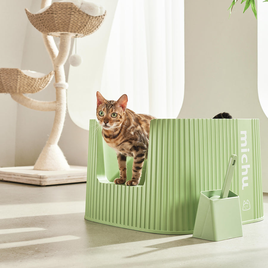 Michu XXL Sage deluxe cat litter box