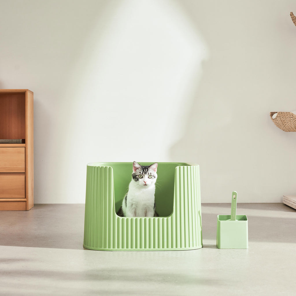 Michu XXL Sage Deluxe Cat Litter Box - Spacious Design