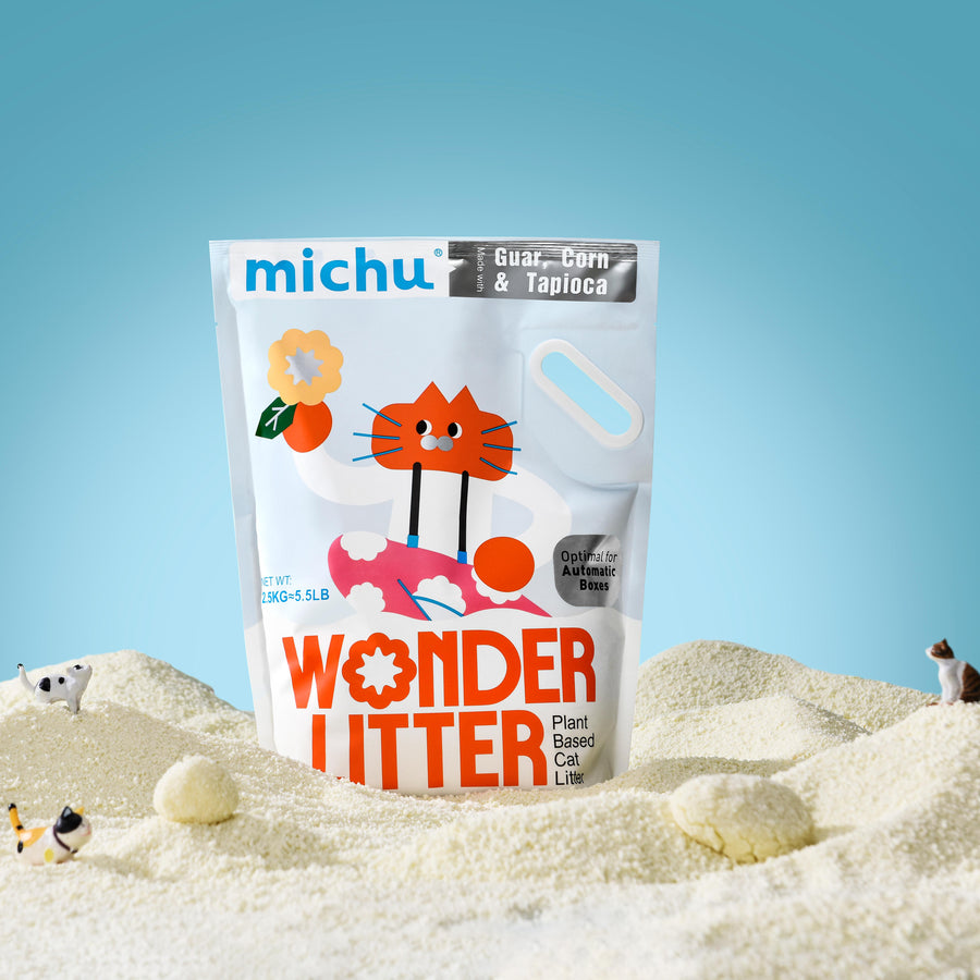 Michu Wonder plant-based litter for automatic litter boxes