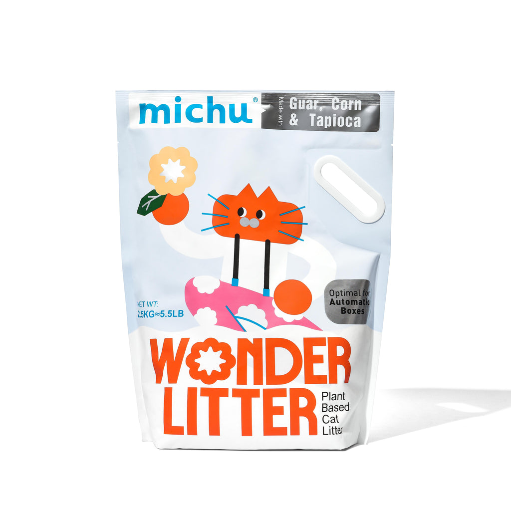 Michu Wonder Litter - Plant-Based & Automatic-Box Friendly 5.5lb/88oz