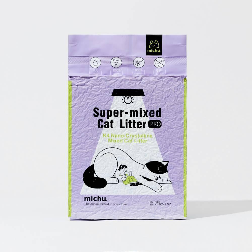Michu Mixed Tofu Cat Litter, Heavy Duty Flushable Kitty Litter-New Packaging! -5.5lb - MichuPet