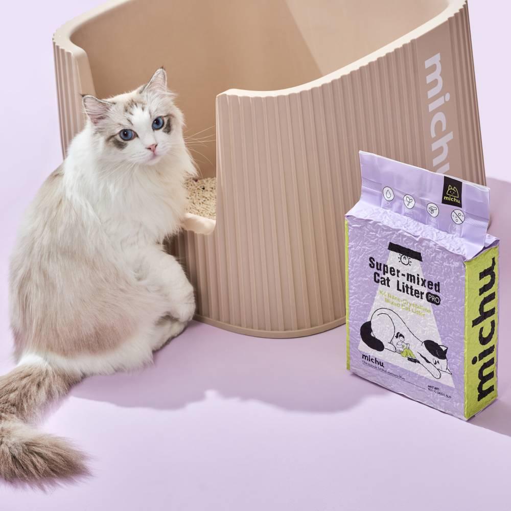 Michu Mixed Tofu Cat Litter, Heavy Duty Flushable Kitty Litter-New Packaging! -5.5lb - MichuPet