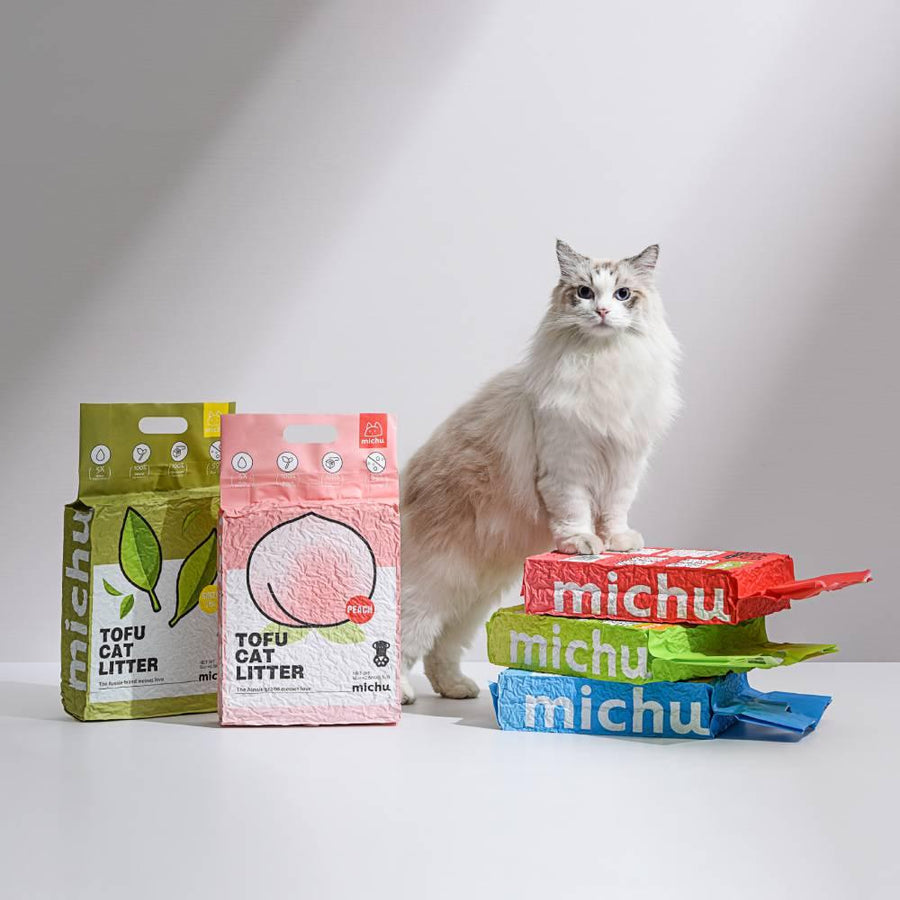 Michu Natural Clumping Tofu Cat Litter 2.5kg/6L - MichuPet