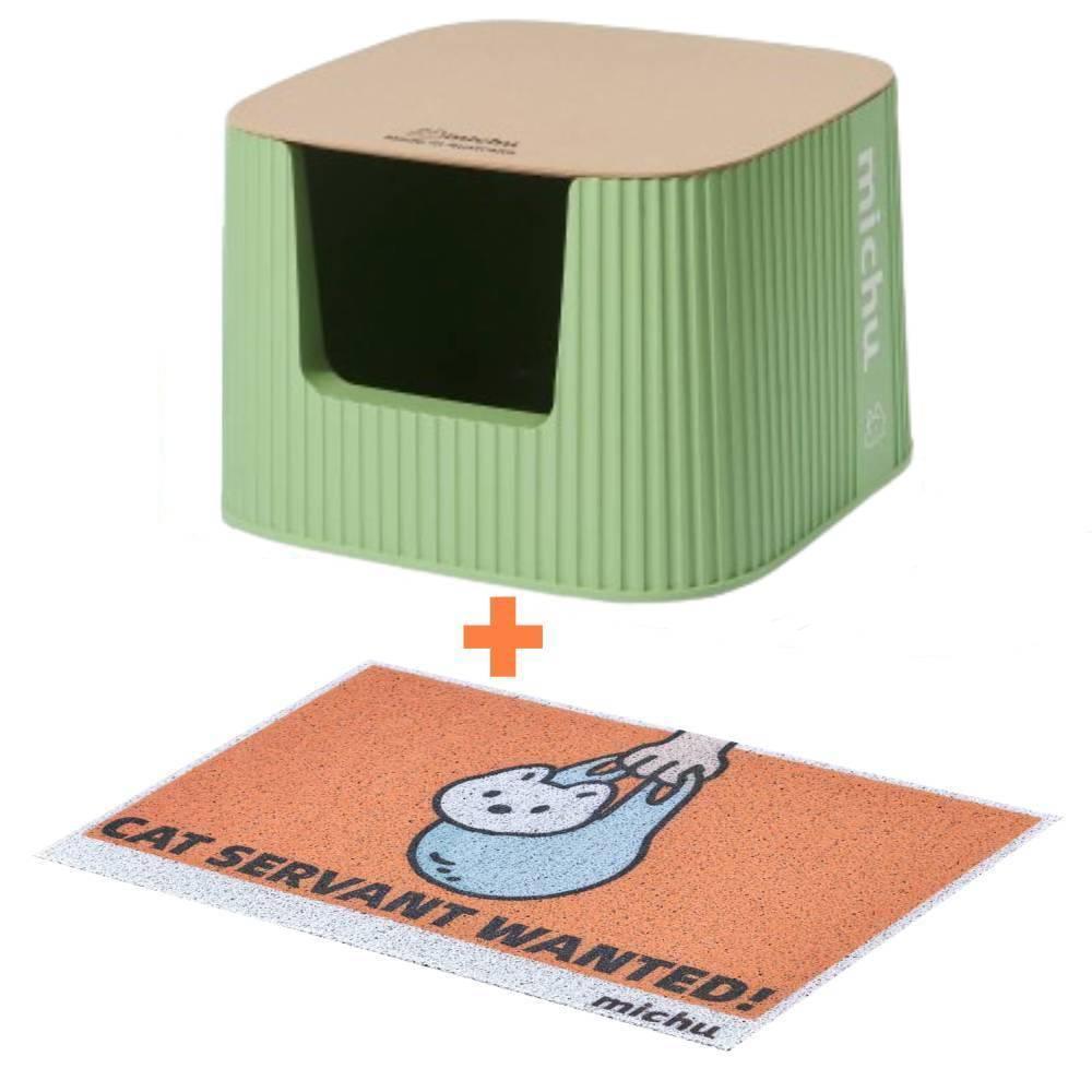 Michu XXL Sage Deluxe Cat Litter Box - Spacious Design