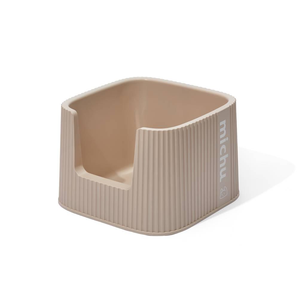 Michu XXL Container Cat Litter Box with Scoop, Coral and BoBa